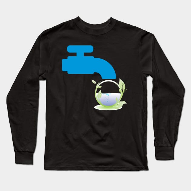 save water Long Sleeve T-Shirt by herbalisme